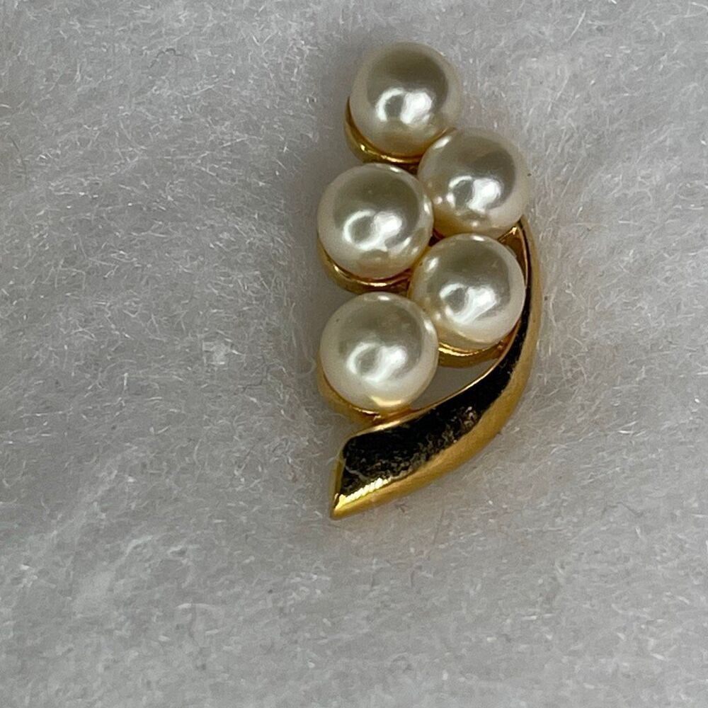 Vintage Napier pearl climber earrings clip style - Picture 2 of 6
